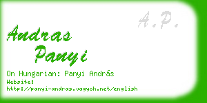 andras panyi business card